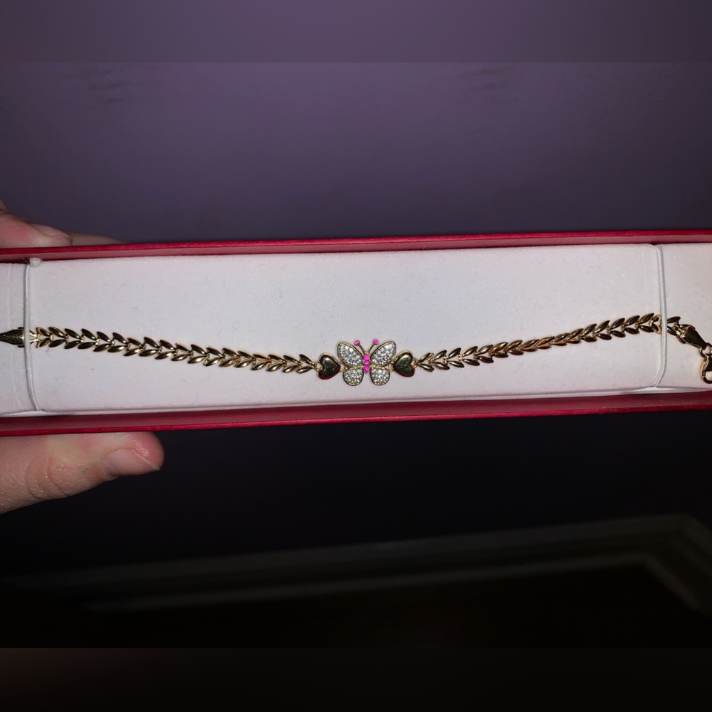 Solid 14k Gold butterfly bracelet